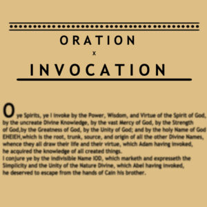 Invocation And Oration